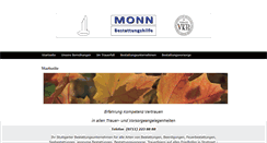 Desktop Screenshot of monnbestattungen.de